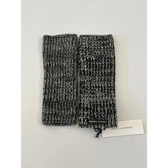 NWT Rebecca Minkoff Black Knit Arm Warmers Womens One Size - Picture 1 of 8